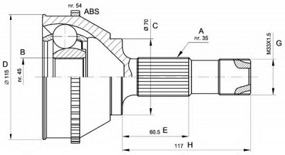 OPEN PARTS cvj513110 -  Шарнирный комплект, приводной вал